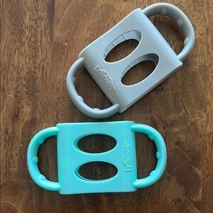 Dr. Brown's Gray and Blue Bottle Holders